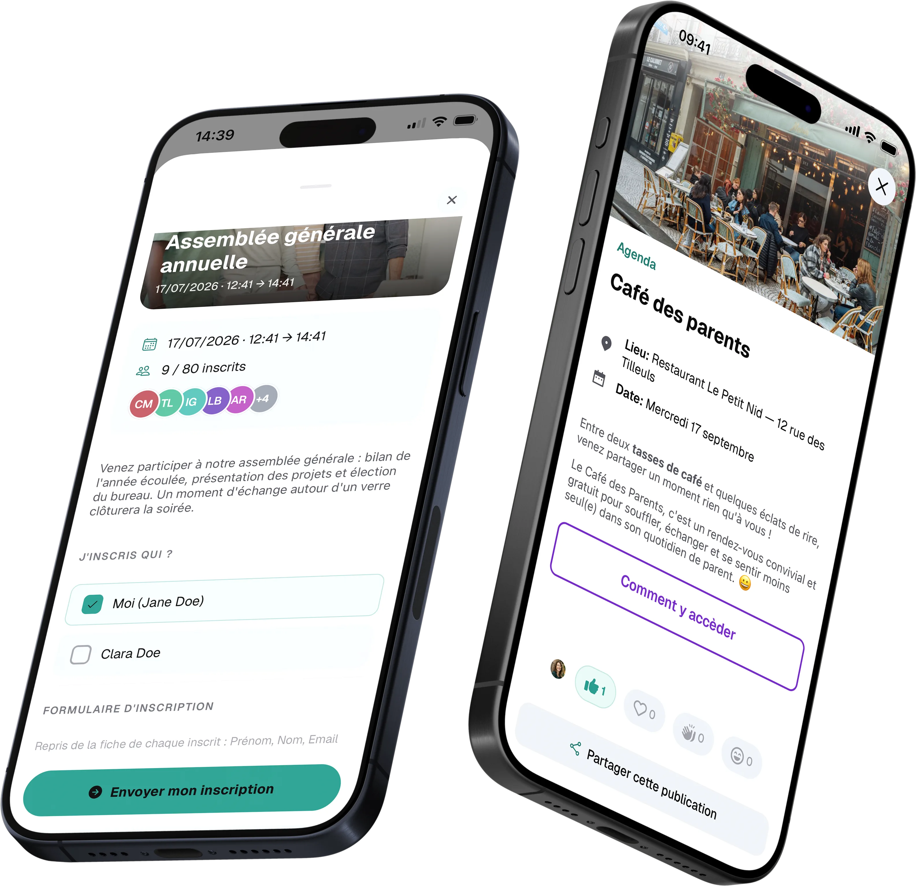 Portail famille sur mobile : inscription d'un enfant à une activité depuis l'application de l'association